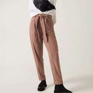 Athleta Tan Tie-Waist Cardiff Pants